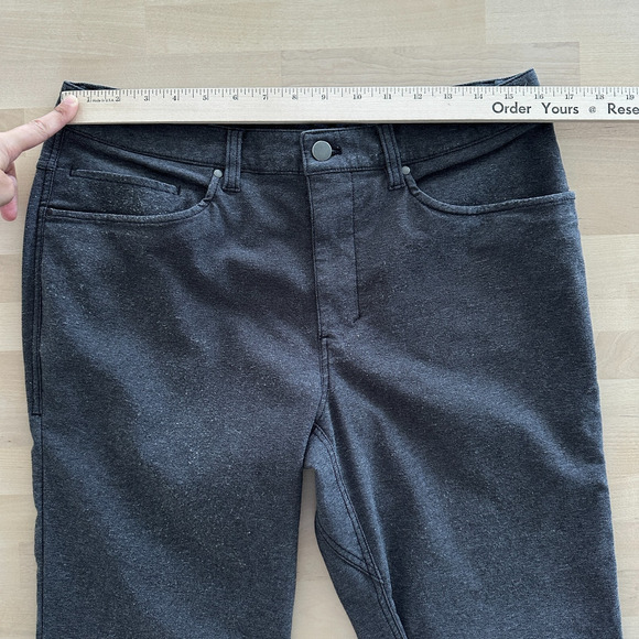 Lululemon Pants Mens 32 Gray ABC Tech Canvas Heather Slim Performance Athleisure - Picture 7 of 11